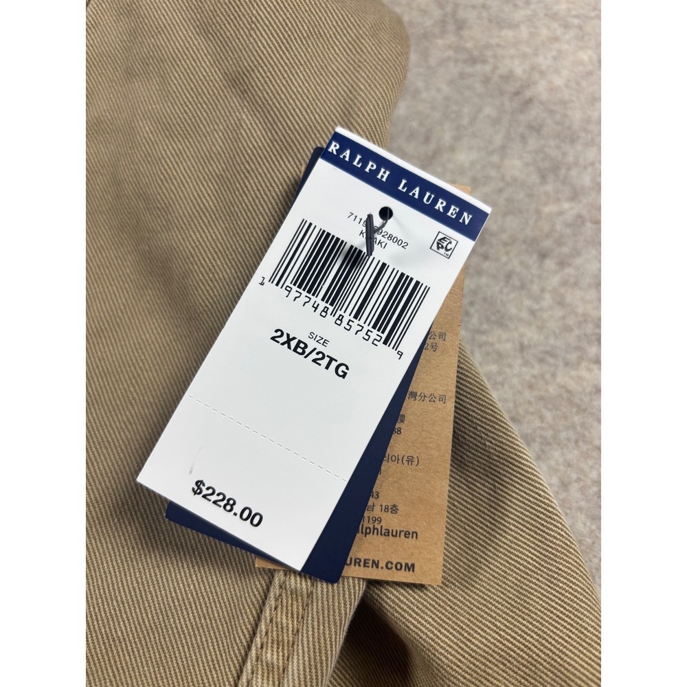 NWT Polo Ralph Lauren Mens Khaki Twill Trucker Jacket 2XB NEW 71190928002 - Picture 8 of 8
